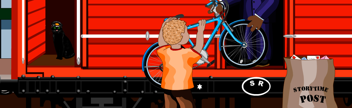 Buddy on the train